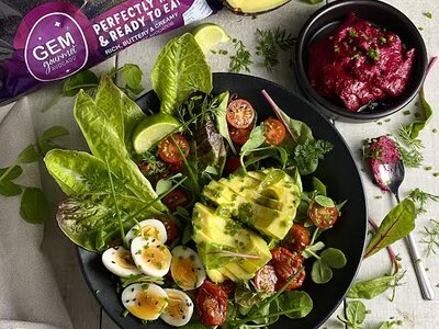 GEM® Cobb with Quail’s Eggs & a Beetroot Tahini Dressing (@RecipeBreakout)